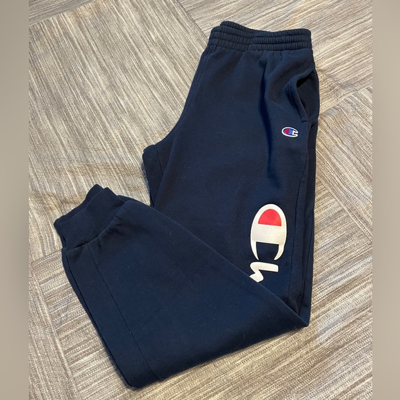 Boys Champion joggers with pockets, Large navy blue - Picture 3 of 3